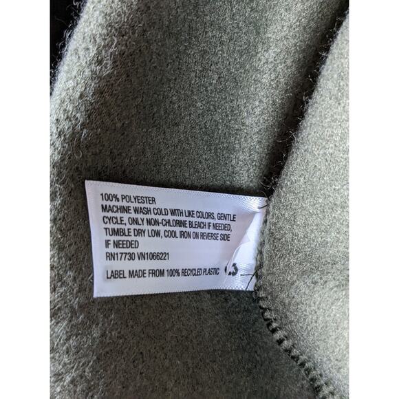 All in Motion Sherpa Jacket M Zip Front Olive Green Sweatshirt Relax Fit Layer - Picture 5 of 10